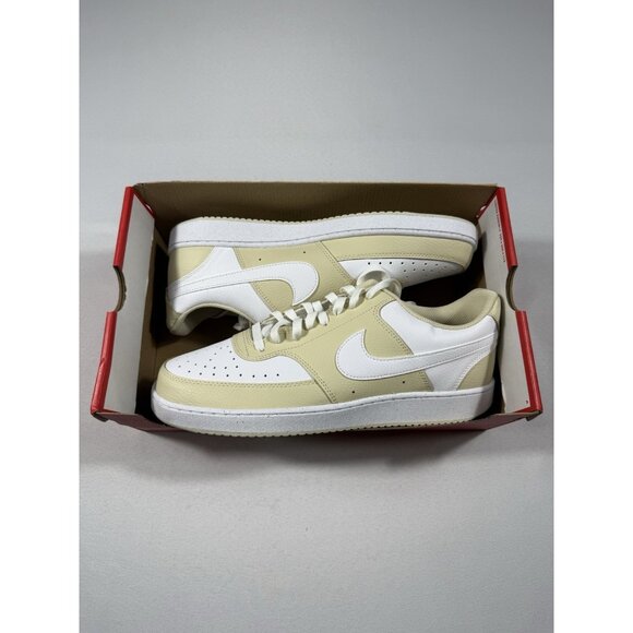 New Men’s Size 11 Khaki Nike Court Vision Lo Tennis Shoes HM9862 200 - Picture 1 of 10